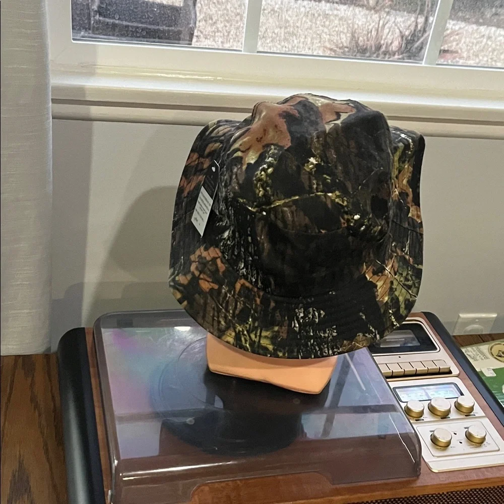 Camouflage Bucket Hat with Leaf Patch